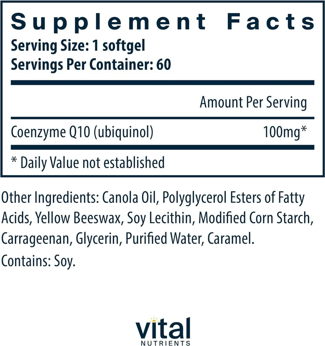 Ubiquinol CoQ10 100 MG 60 Capsules - Image 2