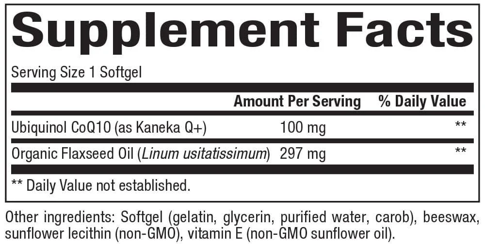 Ubiquinol CoQ10 100 MG 60Softgels - Image 2