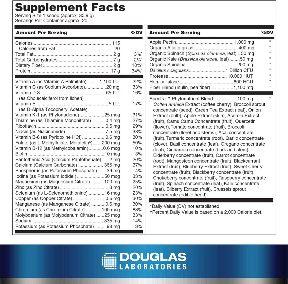 Ultra Protein Green 619 G (21.8 Oz) Powder Vanilla - Image 2