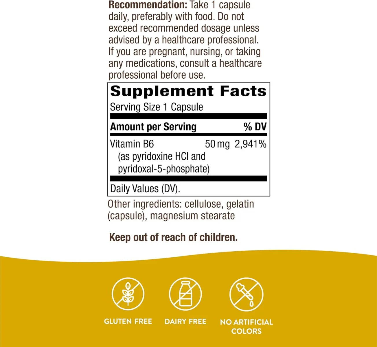 Vitamin B6 100 Capsules - Image 4