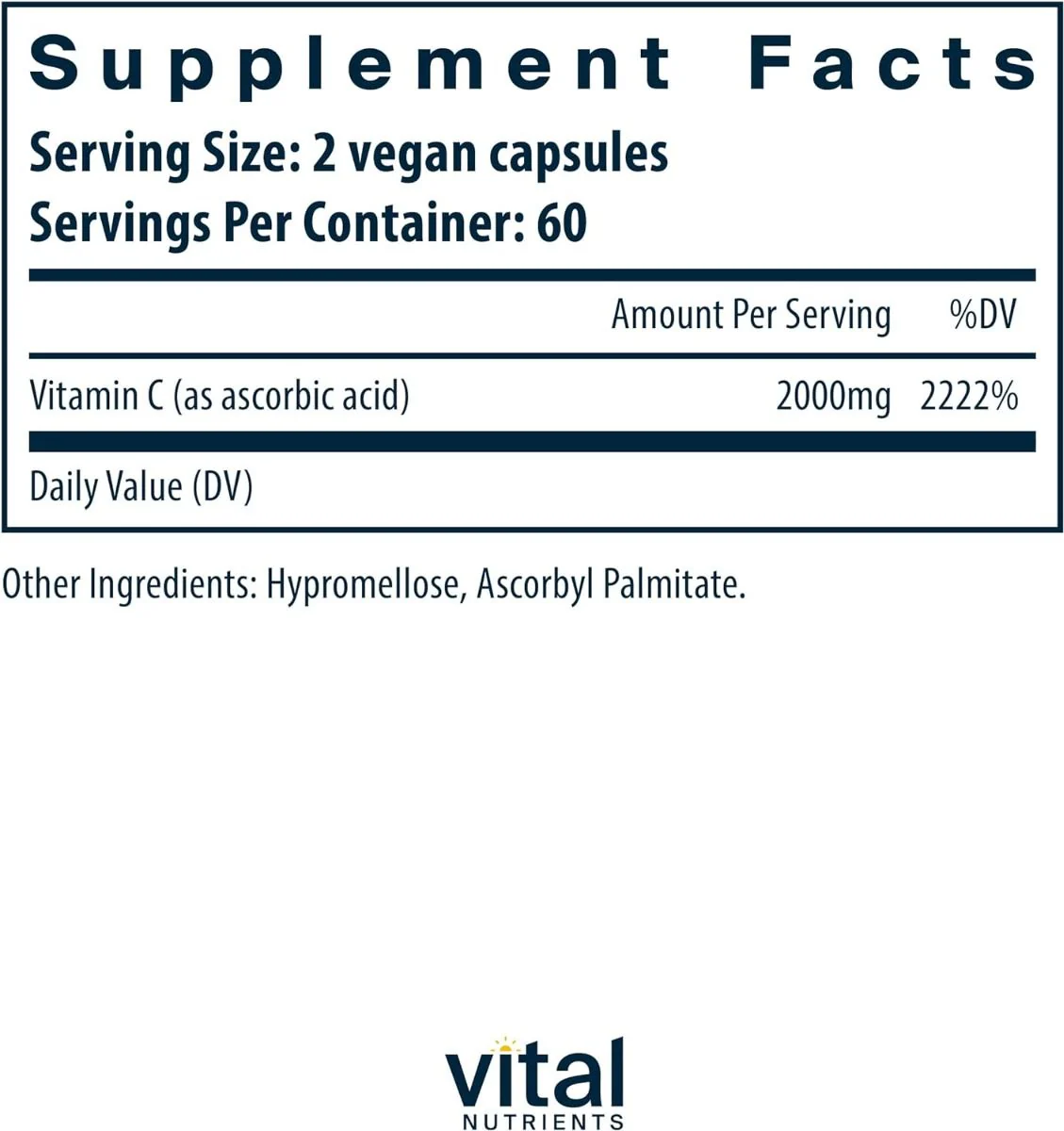 Vitamin C 1000 MG 120 Veggie Caps - Image 2