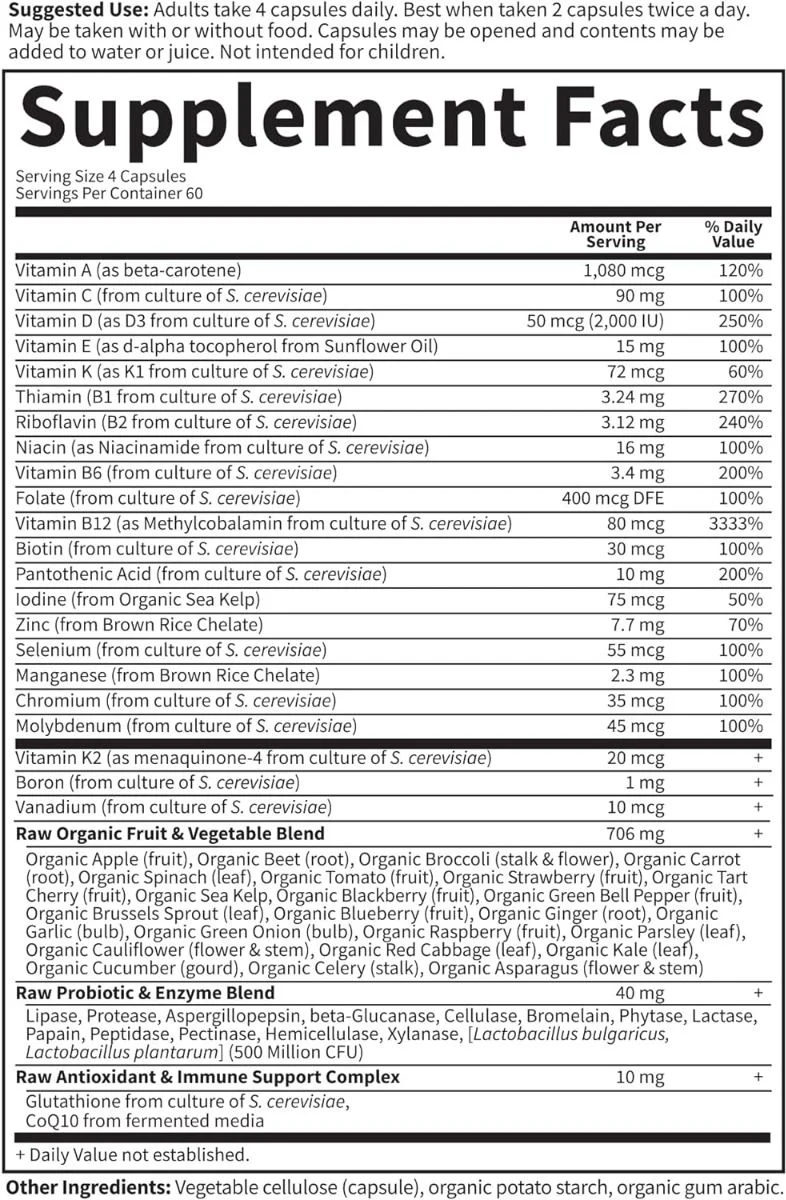 Vitamin Code 50 & Wiser Women 240 Capsules - Image 5