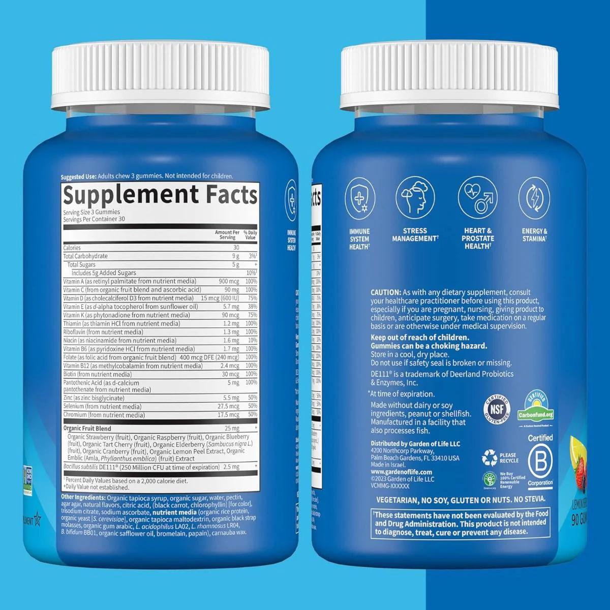 Vitamin Code Men’s Multi 90 Gummies Lemon Berry - Image 2