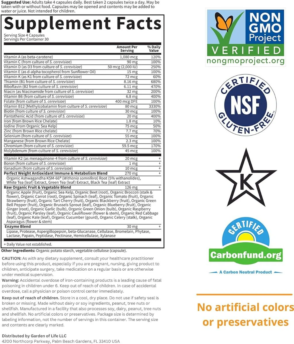 Vitamin Code Perfect Weight Vegan Capsules - Image 5