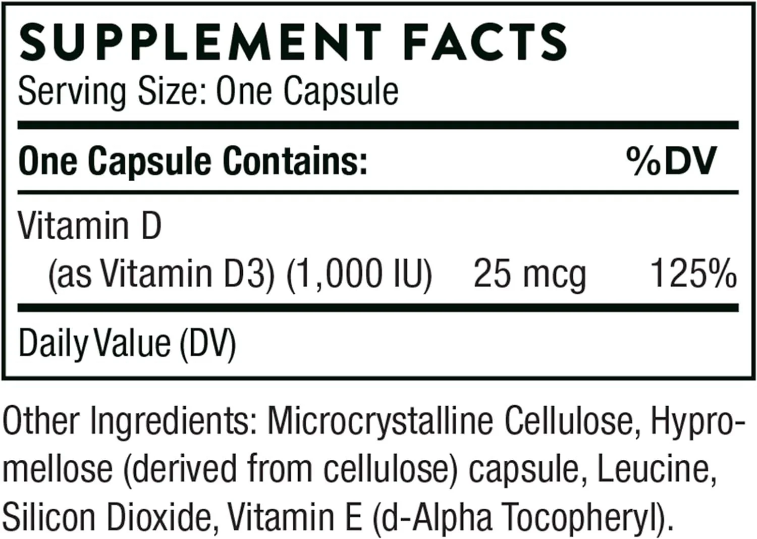 Vitamin D-1000 (preservative Free D3) 1000 IU 90 Veggie Caps - Image 2