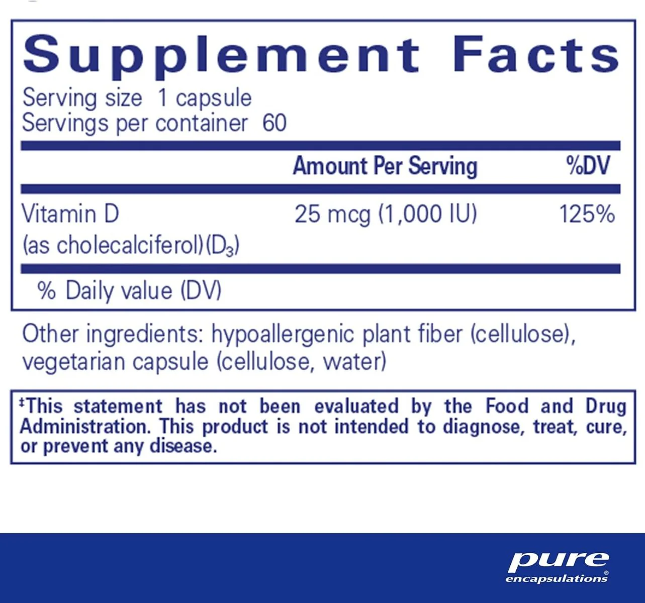 Vitamin D3 1000 IU 60 Capsules - Image 2