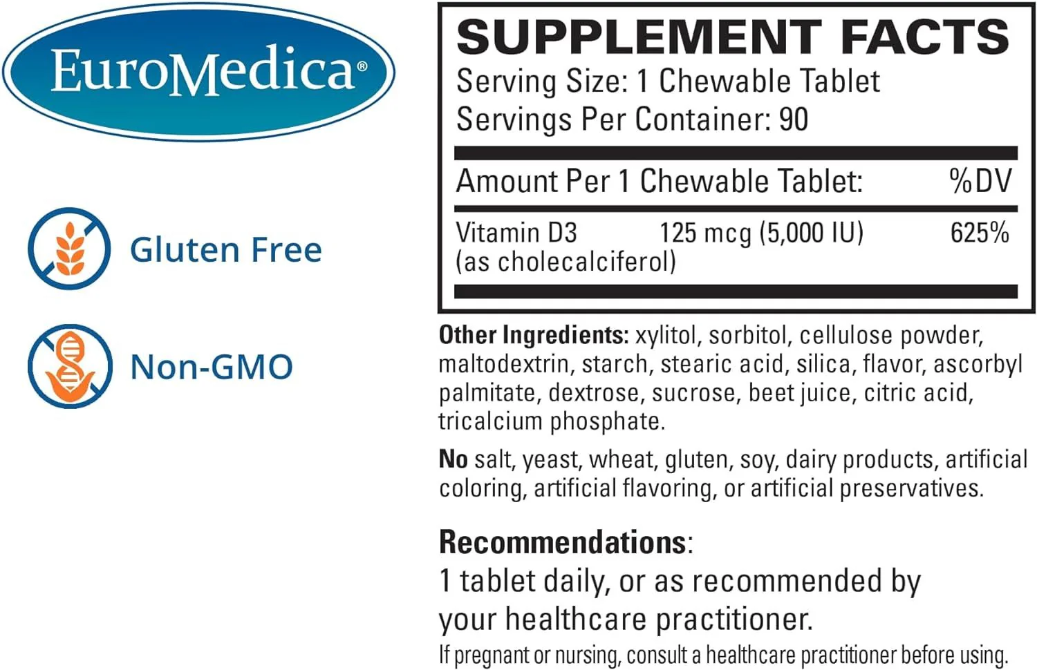 Vitamin D3 5,000 IU 90Chewable Tablets Mixed Berry - Image 4