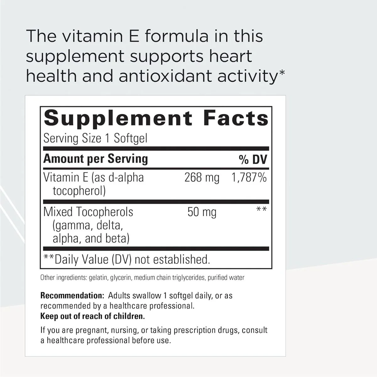 Vitamin E 400 IU 60 Softgels - Image 2