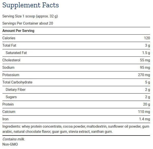 Wellness Code Whey Protein Concentrate 1.41 Lb Or 22.56 Oz (640 G) Powder Chocolate - Image 2