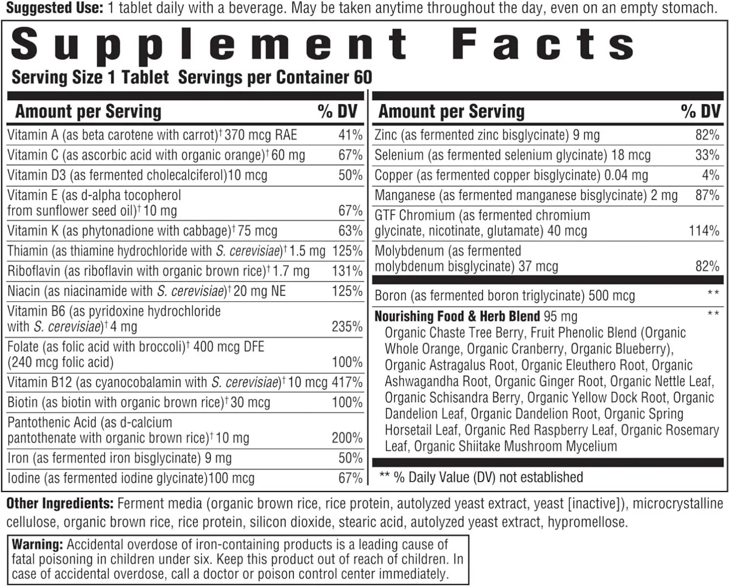 Women's One Daily (New Formula!) 60 Tablets - Image 2