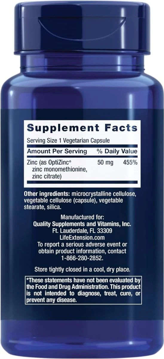 Zinc Caps 50 MG 90 Veggie Caps - Image 2
