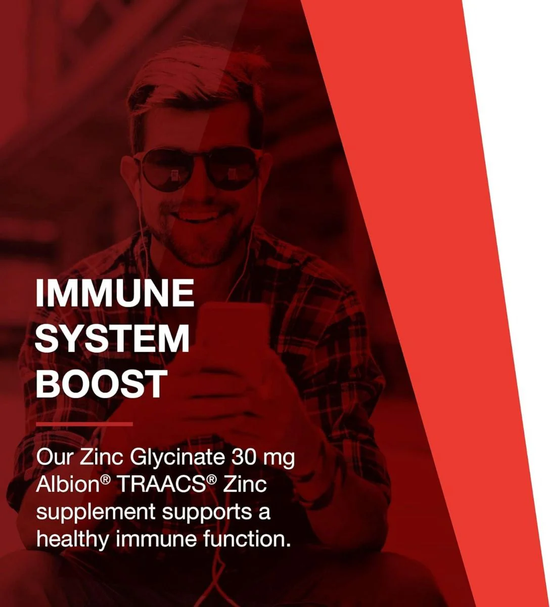 Zinc Glycinate 30mg Albion TRACCS Zinc 120 Softgels - Image 3