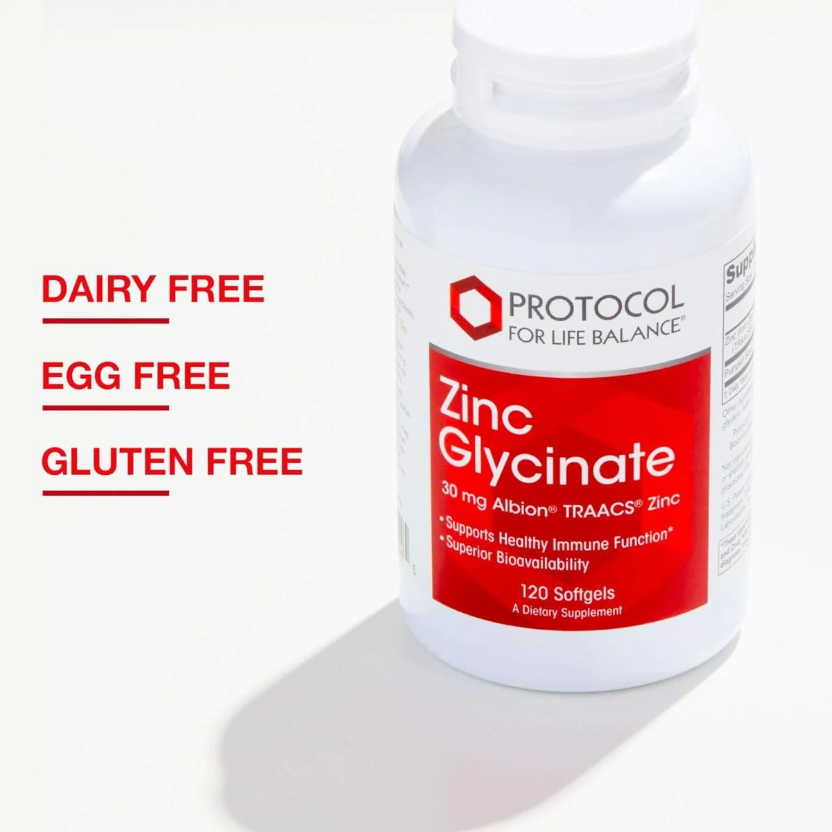 Zinc Glycinate 30mg Albion TRACCS Zinc 120 Softgels - Image 6