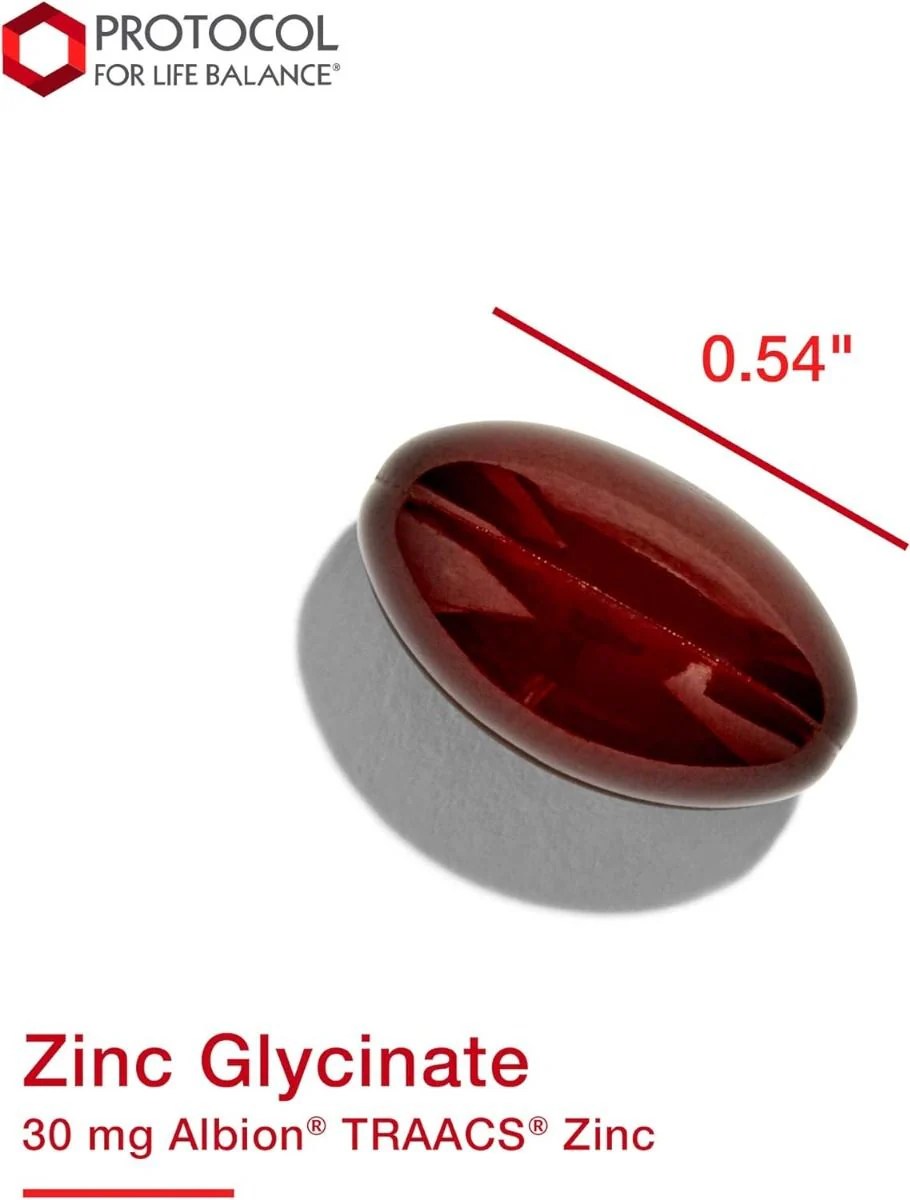 Zinc Glycinate 30mg Albion TRACCS Zinc 120 Softgels - Image 7